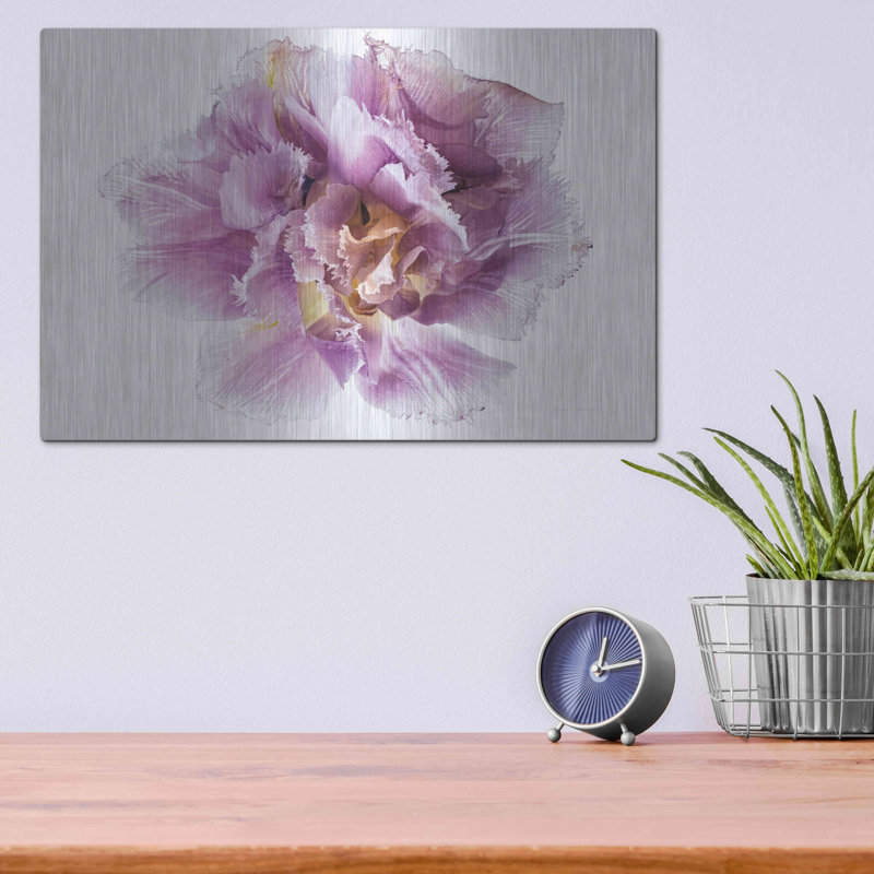 Purple Double Open by Elise Catterall - Unframed Print on Metal, 12" H x 16" W x 0.13" D