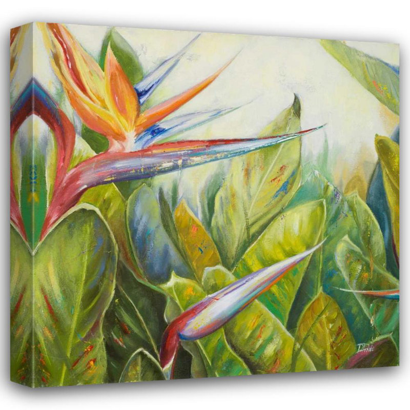 Bayou Breeze Pinto, galerie d'art sur toile tendue de Patricia, oiseau du paradis II, H 28 po x l 28 po