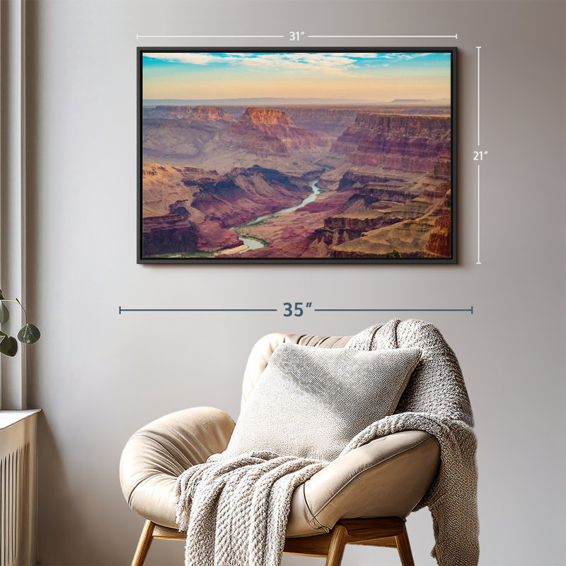 Impression sur toile Colorado River Sunrise, H 21 po x l 31 po
