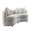 Canapé Iniko Beige Boucle avec 6 coussins