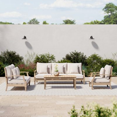 Samya 6-Person Eucalyptus Patio Seating Group