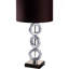 Grande lampe de table en métal 29 po avec finition argentée, 29 po