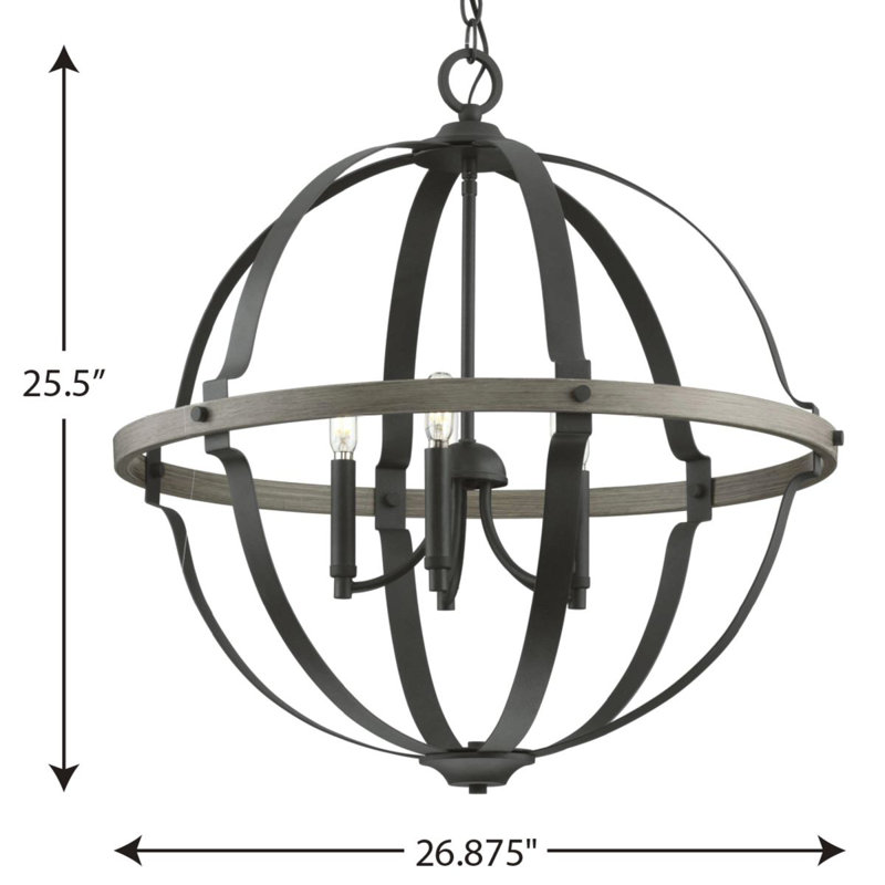 Luminaire suspendu sphère 5 lumières