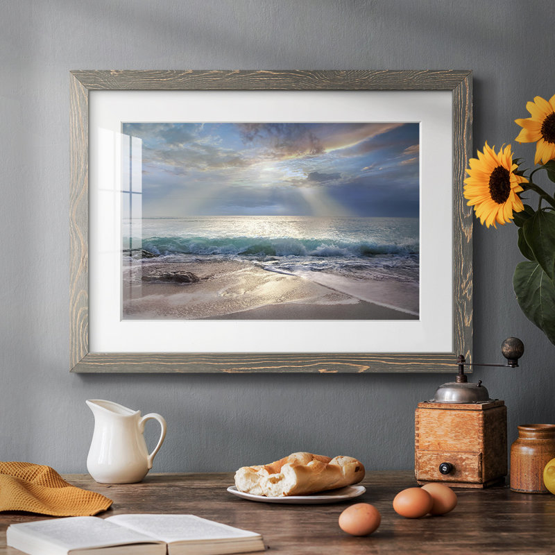 Bleu turquoise matin, H 14 po x l 20 po x P 1,5 po, Noir