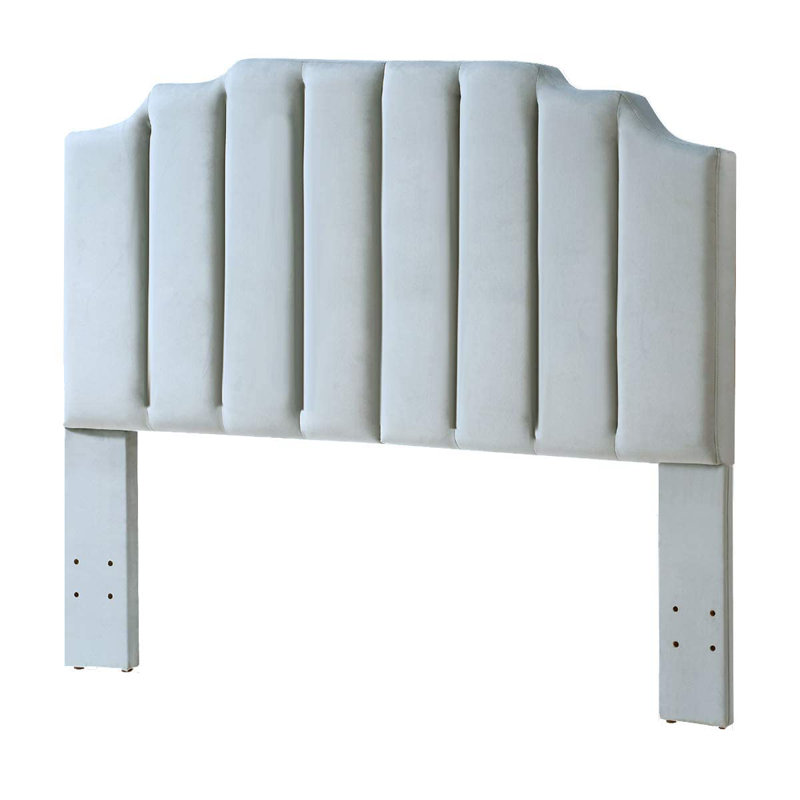 Gabbrielle Tufted Upholstered Headboard, Gray, Queen