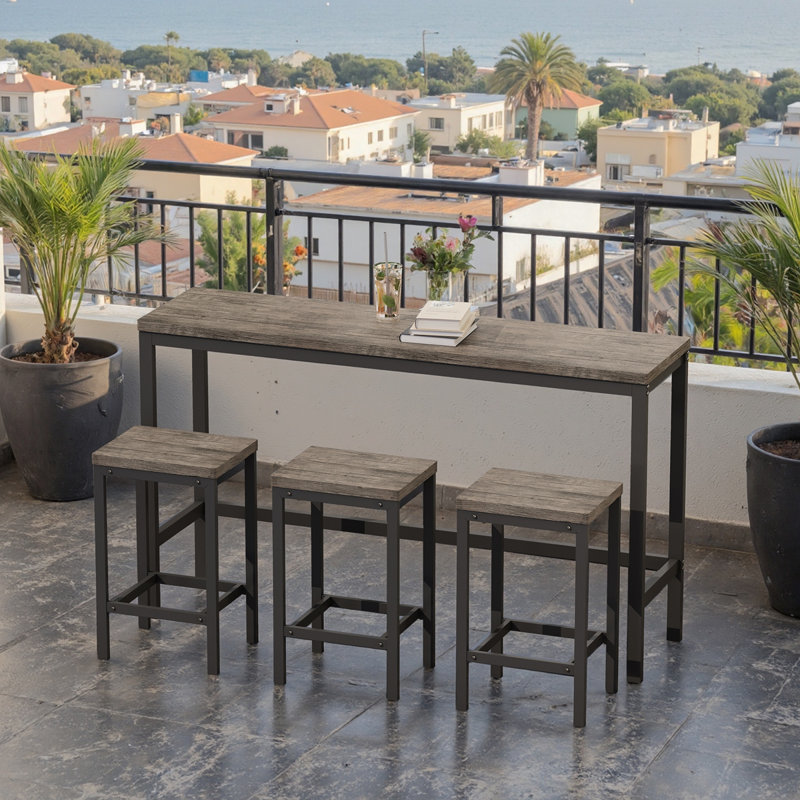 Georgina Dining Set, Brown Gray