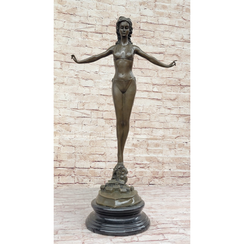 Statue de bronze sculptée à la main Chiparus