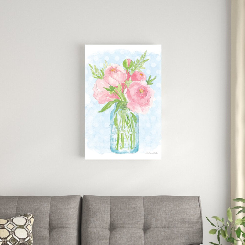 Jolies pivoines par Sara Zieve Miller, reproduction d'art sur toile tendue, H 30 po x l 20 po