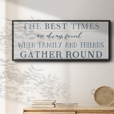 Family and Friends Gather- Framed Canvas