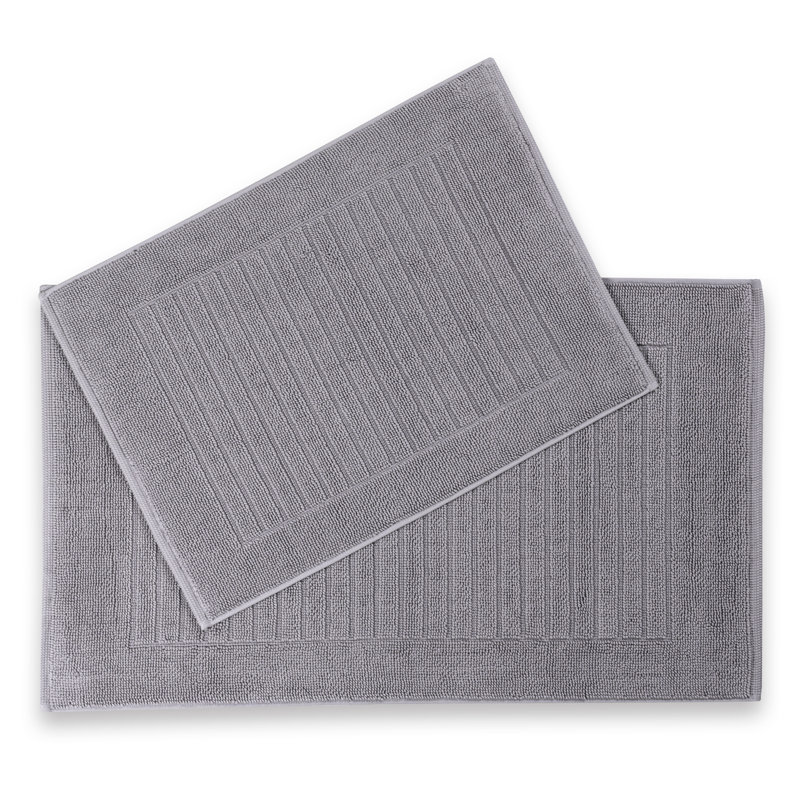 Tapis de bain 2 pièces, Gris foncé