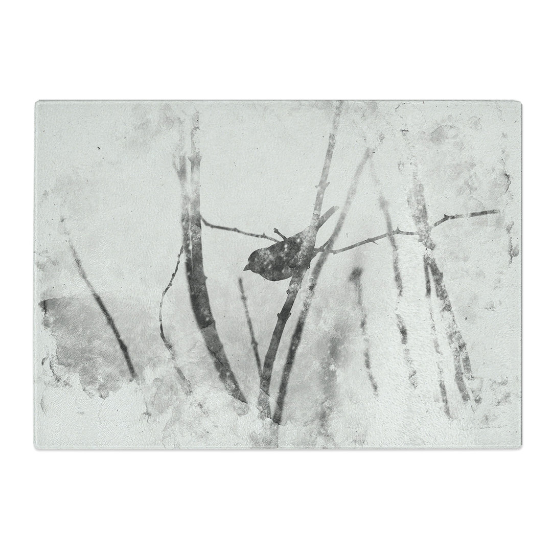 Tempered Glass Bird on a Branch Chopping Board