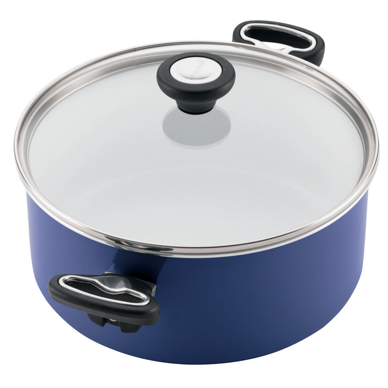 Blue 12-Piece Nonstick Ceramic and Aluminum Cookware Set