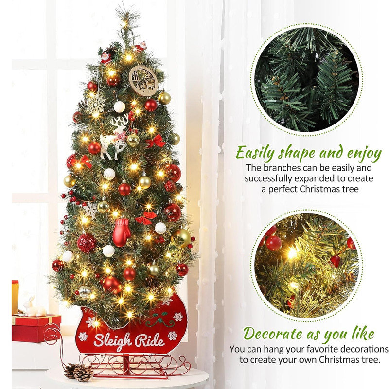 54' H Lighted Artificial Christmas Tree