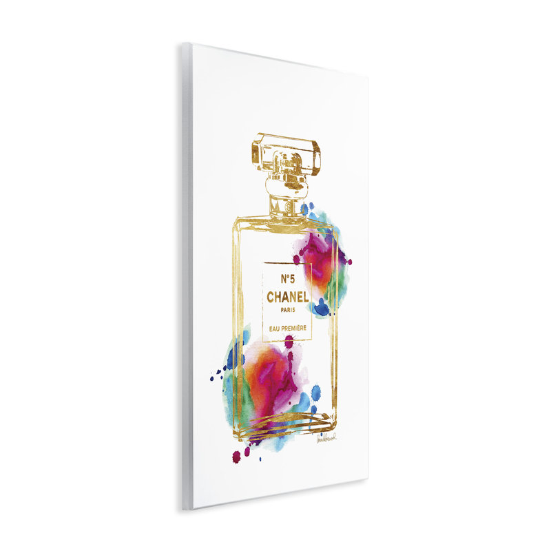 Fashion Perfume Gold Rainbow - publicité imprimée, H 19 po x l 13 po