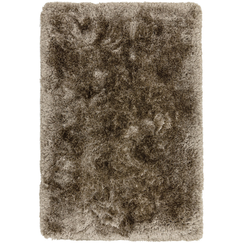 Plush Deep Pile Shaggy Taupe Rug, Rectangle 200 x 300cm