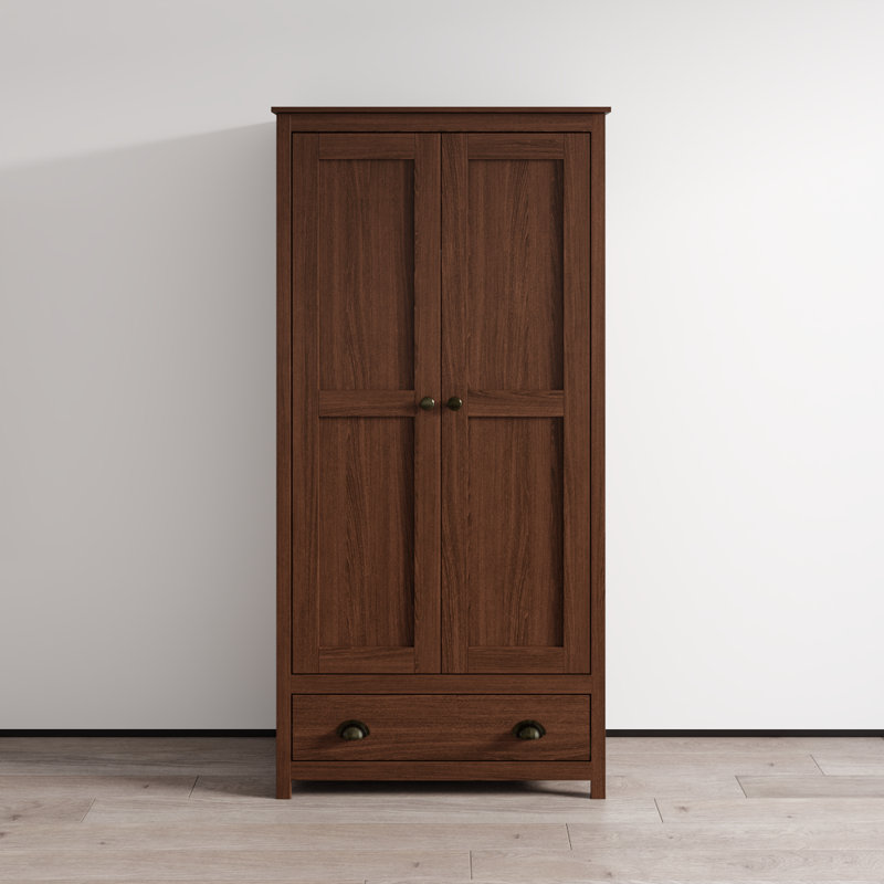 Armoire 35,7 po avec tablettes réglables Topazio, Noyer