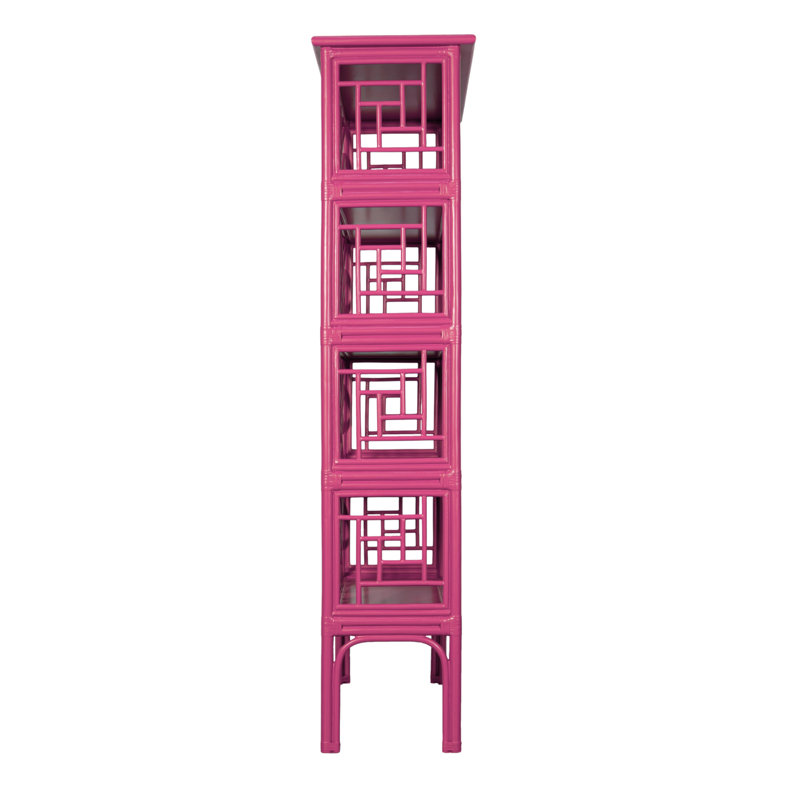 Chippendale Bookcase, Hot Pink