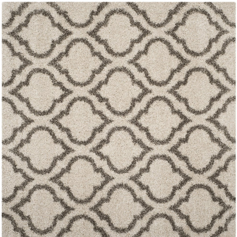 Darrold Hudson Shag Performance Geometric Rug, Square 7'