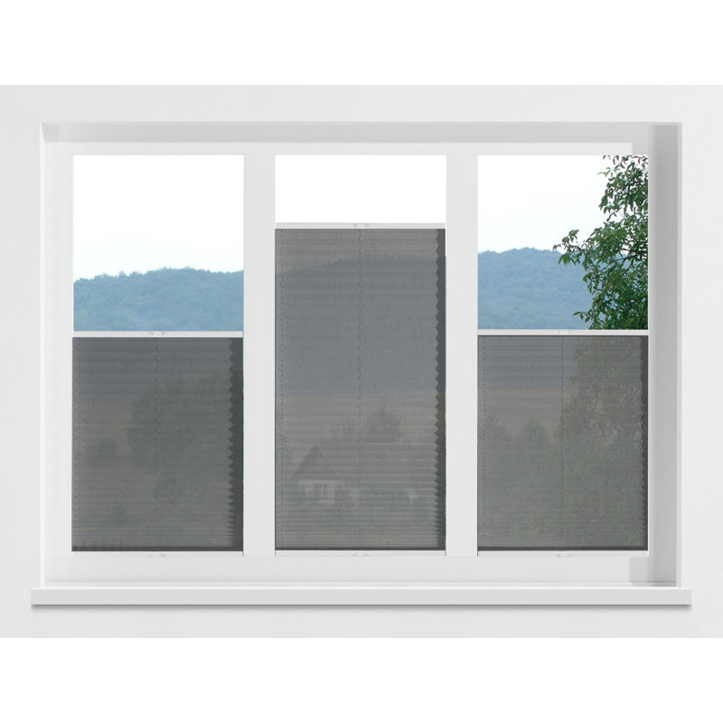 Aigue Cordless Opaque Pleated Shade, Platinum grey, 120 x 130cm