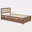 Structure de lit plateforme moderne en bois avec lit gigogne-196652151
