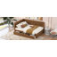 Lit de jour simple en bois avec 2 tiroirs et garde-corps rustique-777679355