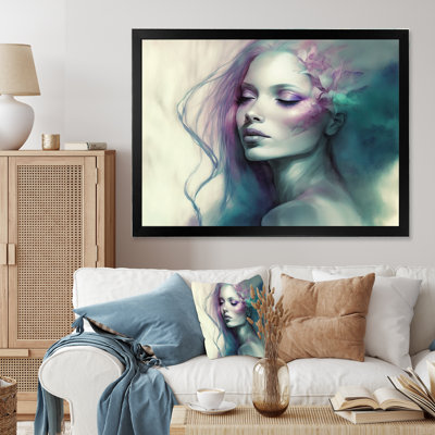 «Groggan Mysterious Beauty Watercolor VII», reproduction sur toile