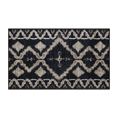 Machine Washable Gray Area Rug