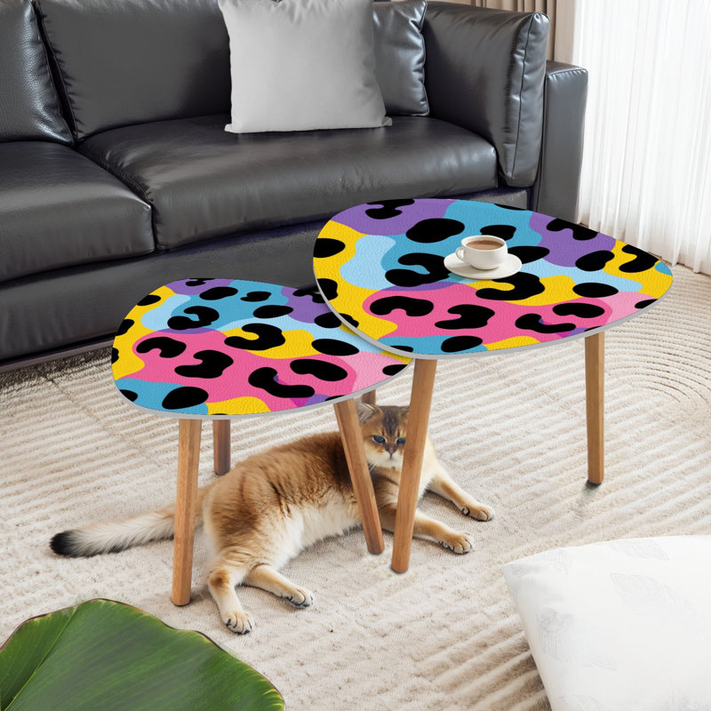 Ensemble de 2 tables basses gigognes Triangle