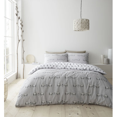 Tembo Elephant Cotton Duvet Cover Set