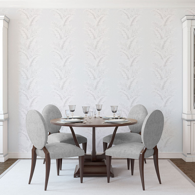 Moffitt 10m x 53cm Textured Satin Wallpaper Roll, Grey