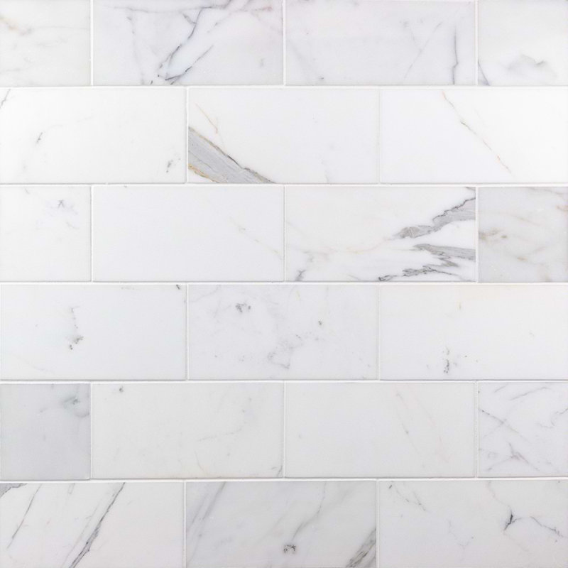 Calacatta 4x8 Polished Marble Subway Tile
