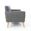 Revêtement gris foncé de style Mid-Century avec revêtement en tissu respirant pour les petits espaces et chambres idéales