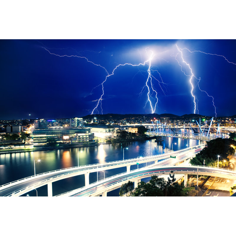 " Multiple Eletric Lightning " by Mvaligursky, 8" H x 12" W x 1" D