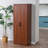 63" 2-Door Kitchen Pantry, Freestanding Storage Cabinet With 5-Tier Shelving And 2 Adjustable Shelves For Dining Room, Brown-328181215