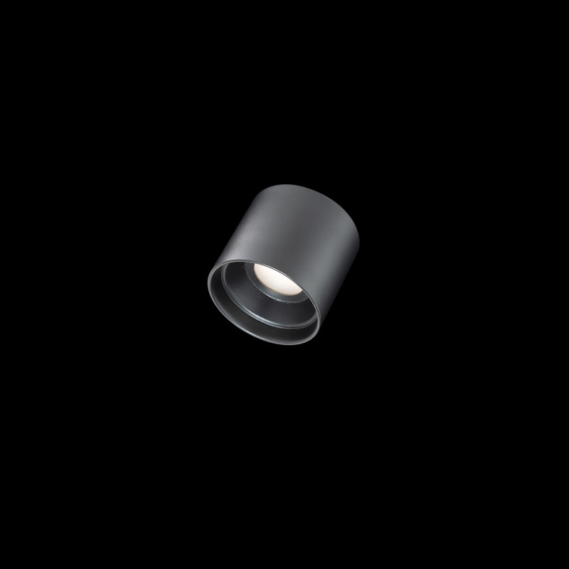 Downtown Glass LED Flush Mount, Black, 4000K