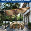 Pavillon de jardin pergola extérieur 10 'x 12' avec toit, auvent en métal pour patio, terrasses, jardin et abri de jardin, robuste-1553223588-1553223587