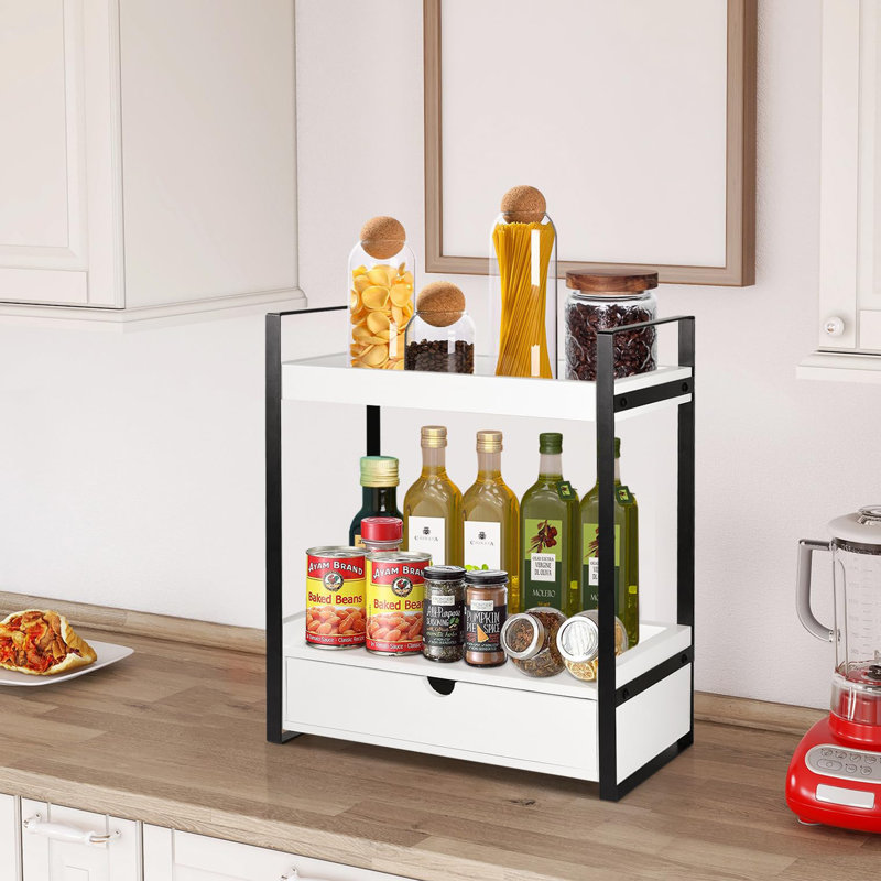 2-Tier Bathroom Organizer, White