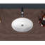 Lavabo de salle de bain ovale encastré en céramique blanc 19 "x 16" avec trop-plein