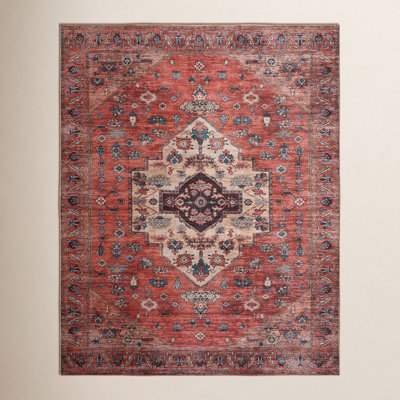 Lisle Rust Multi Washable Oriental Rug
