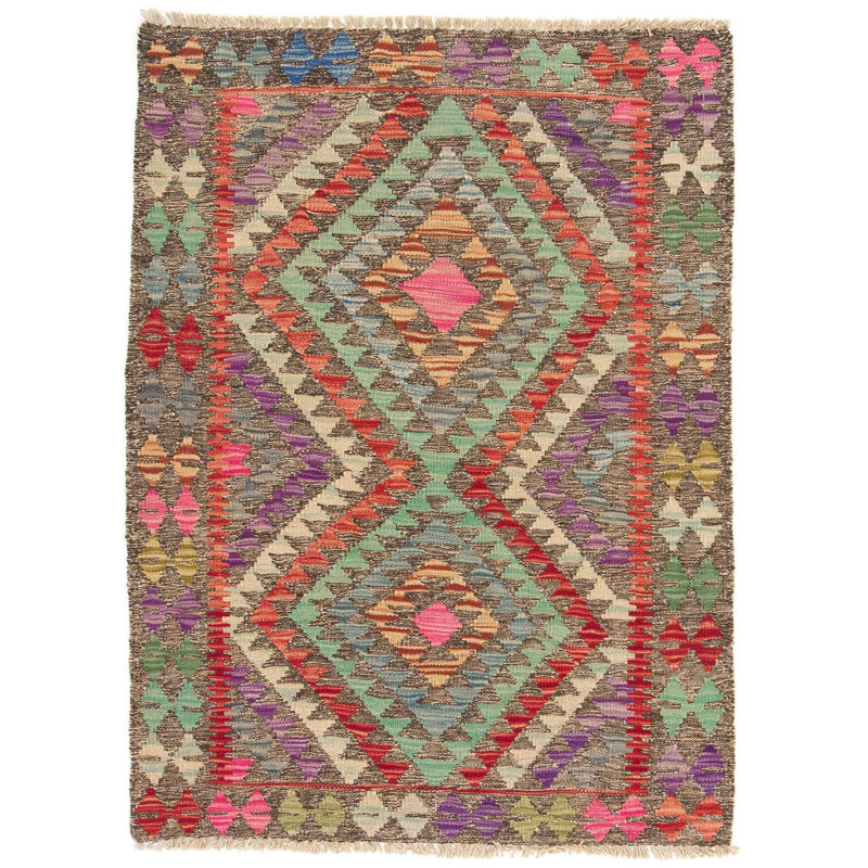 Geometric Hand Woven 85cm X 116cm Area Rug