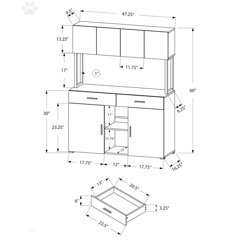 Contemporain, rangement moderne, tiroirs, classeur, bureau, bureau