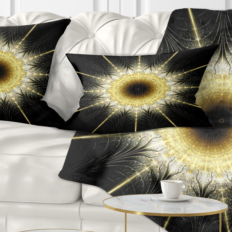 Coussin lombaire à fleur arrondie floral
