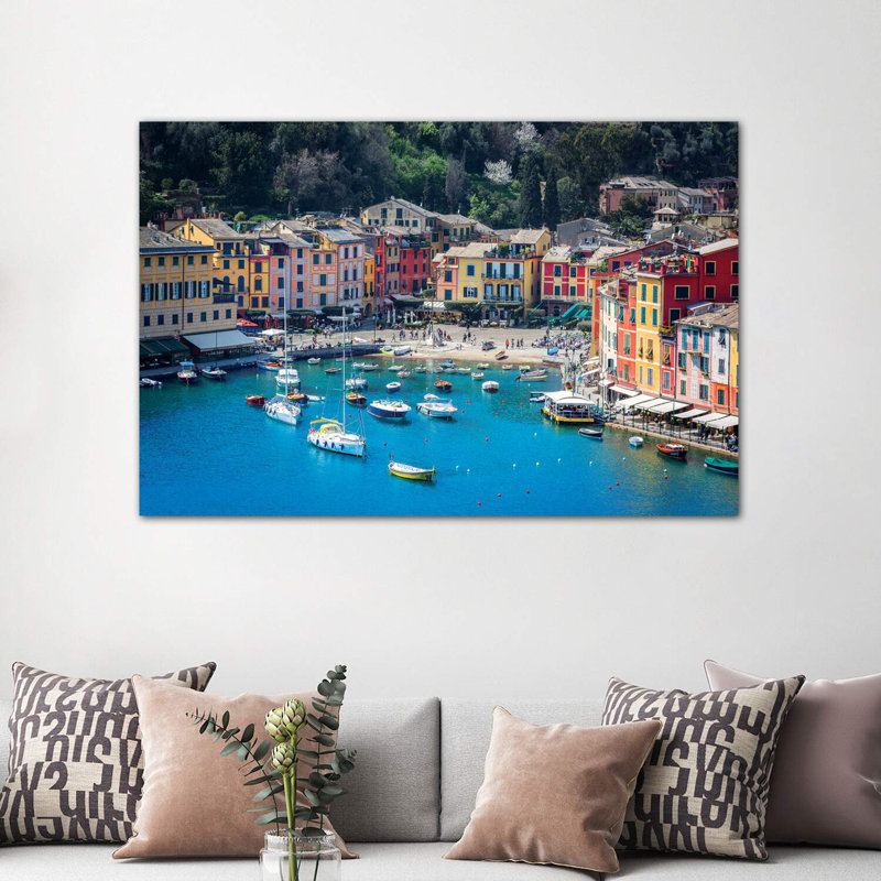 Portofino par Marco Carmassi - publicité imprimée, Toile tendue, H 40 po x l 60 po x 1,5 po