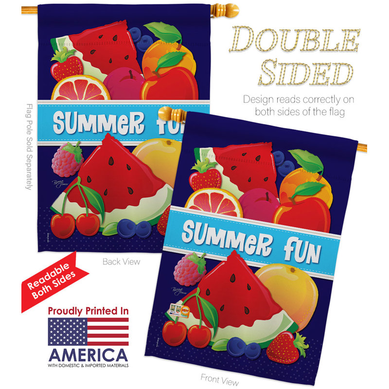 Double Sided 40'' H x 28'' W Polyester Flag Set