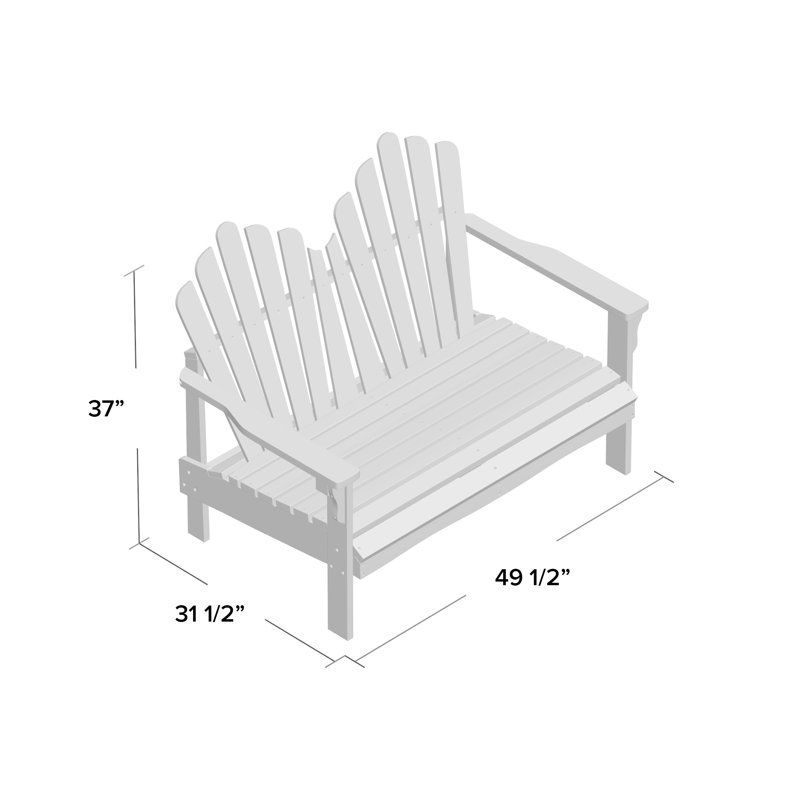 Banc de jardin en bois massif Crescent Adirondack, Cire d'abeilles