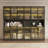 94.5 '' W Combination Bookcase With Glass Doors，display Cabin With Led Lights-1824625015