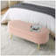 Banc de rangement repose-pieds ovale avec pieds en métal-1713481541