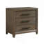 Table de chevet 3 tiroirs au fini noyer foncé