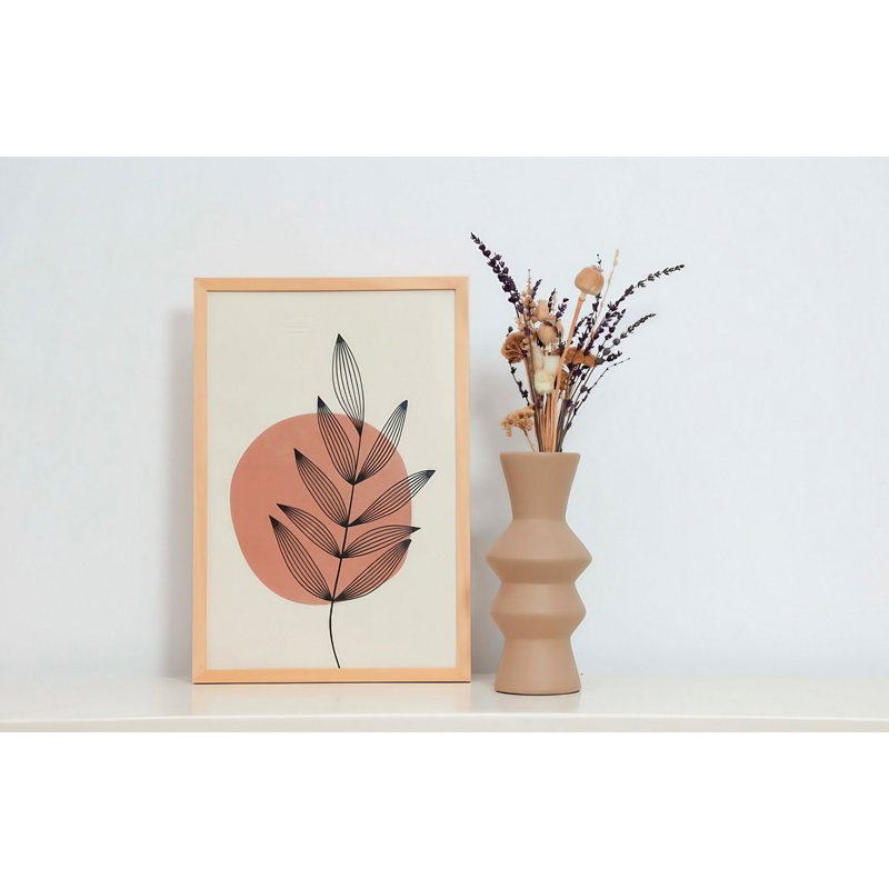 Craciuna Ceramic Table Vase, 11cm H x 29cm W x 11cm D, Beige