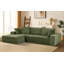 Canapé modulaire convertible en velours côtelé doux, canapé confortable moderne avec rembourrage en mousse, canapé-lit modulaire confortable pour le salon, la chambre à coucher, aucun assemblage requis - orienté vers la gauche-2000129313-2000129317